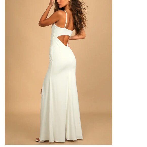 Lulus Dresses & Skirts - Lulus Vow of Romance White Cutout Maxi Dress Size XS NWOT
